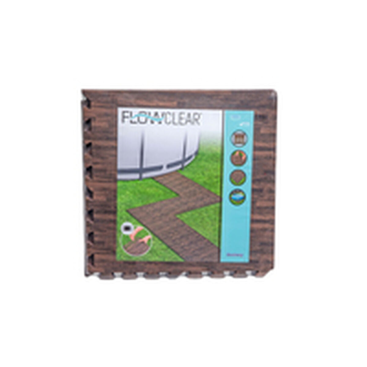 Bestway Pool Golv Skum Trästil Retractable 12 Stycken 50x50 cm Trädgård 58712 finns hos Aktivcamping