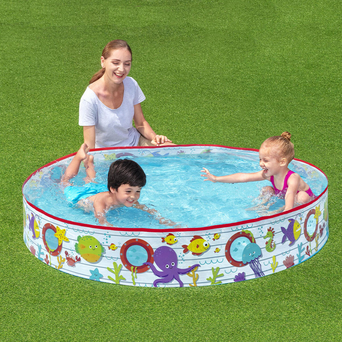 Bestway Rigid Barnpool PVC Fiskar 152x25 cm +2 år Trädgård 55029 finns hos Aktivcamping