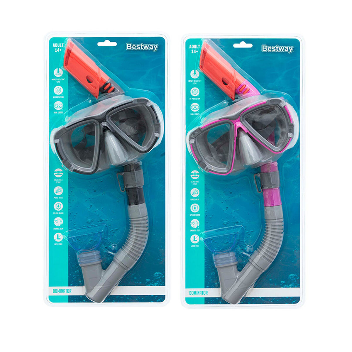 Bestway Set Mask och Rör Barn Anatomiskt Band Blandade Färger +3 År Strand och Pool 24023 finns hos Aktivcamping