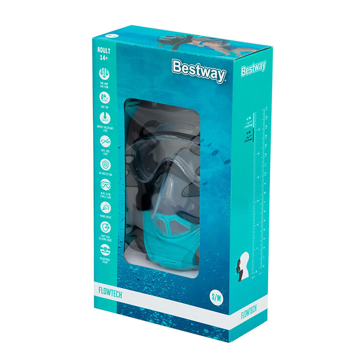 Bestway Snorkel Dubbelrör Avluftsventil Antifog L/XL +12 År Strand och Pool 24058 finns hos Aktivcamping