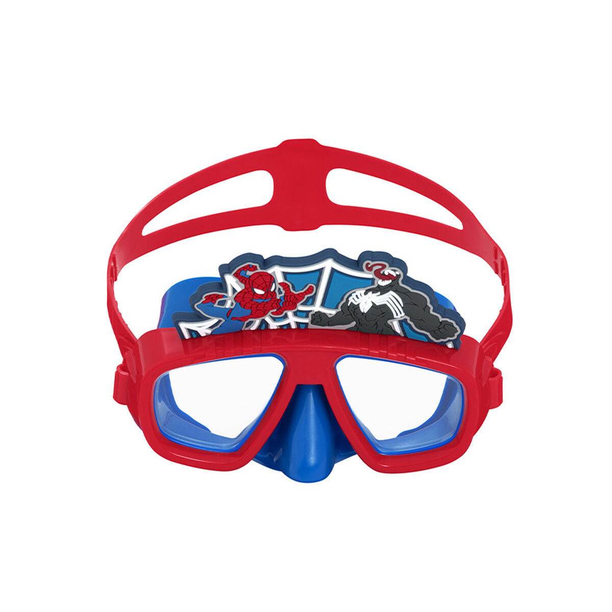 Bestway Spiderman-silikonsnodd barnmask +3 år för strand och pool 98023 - finns hos Aktivcamping