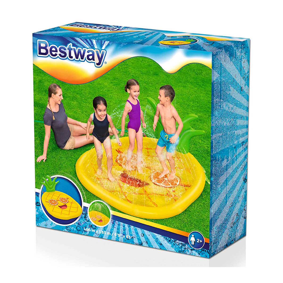 Bestway Sprinkler Uppblåsbar Ananasmadrass 196x165 cm +2 År Trädgård 52565 finns hos Aktivcamping