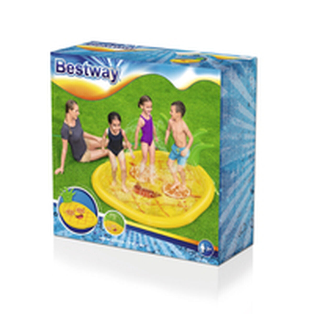 Bestway Sprinkler Uppblåsbar Ananasmadrass 196x165 cm +2 År Trädgård 52565 finns hos Aktivcamping