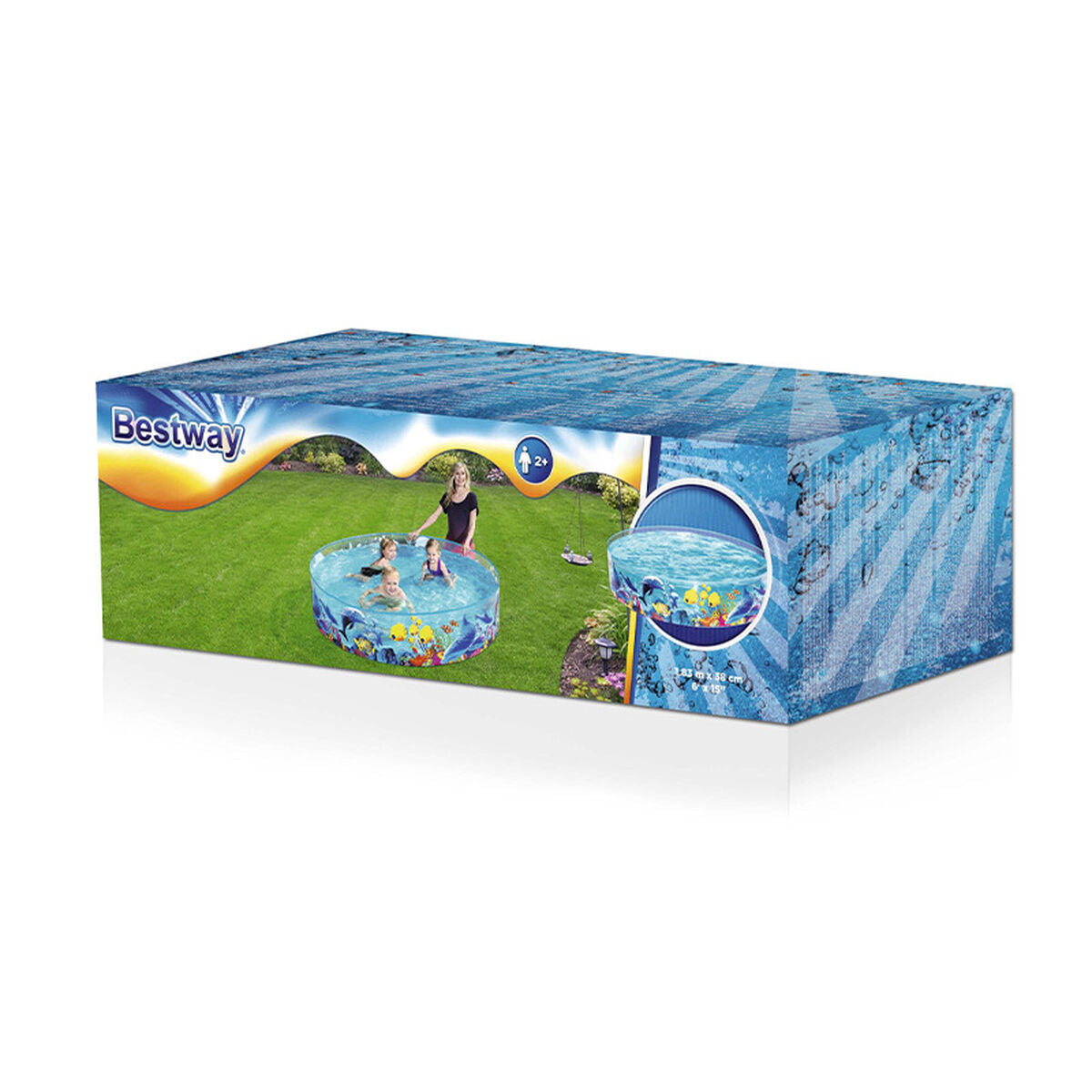 Bestway Trädgårdspool i hård PVC för barn Marina 183x38 cm +2 år 55030 finns hos Aktivcamping