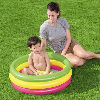 Bestway Uppblåsbar Barnbassäng 3 Ringar Mjuk Botten 70x24 cm +2 År Trädgård 51128 - finns hos Aktivcamping