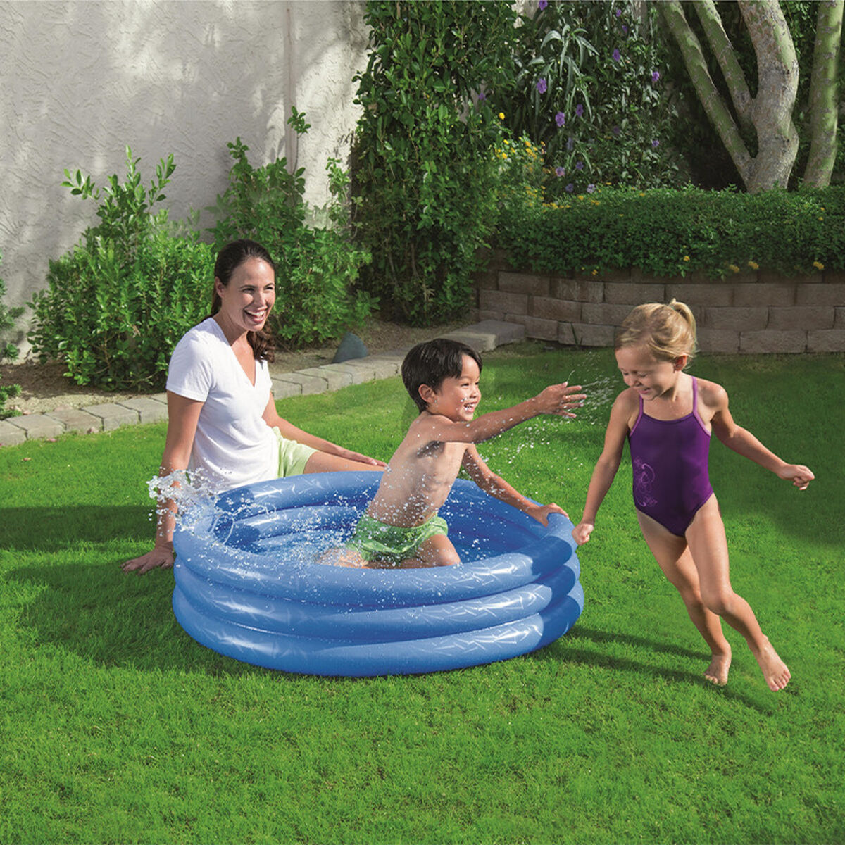 Bestway Uppblåsbar Barnpool 3 Ringar Eco Färg Mix 102x25 cm +2 År Trädgård 51024 - finns hos Aktivcamping