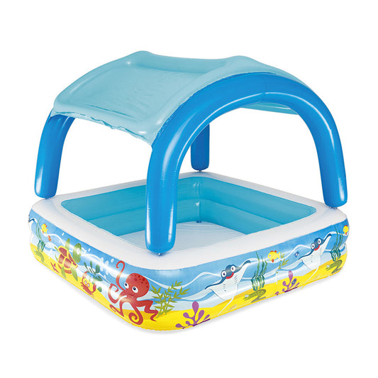 Bestway Uppblåsbar Barnpool Avtagbart Tak 140x140x114 cm +2 År Trädgård 52192 finns hos Aktivcamping