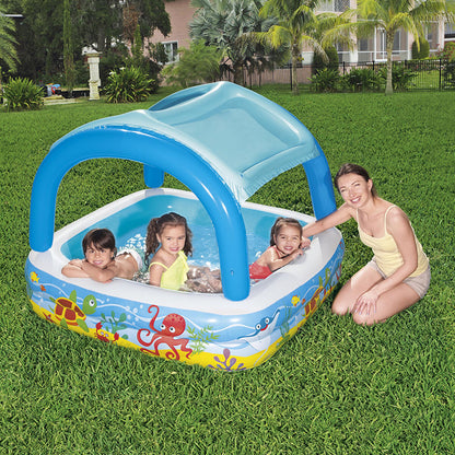 Bestway Uppblåsbar Barnpool Avtagbart Tak 140x140x114 cm +2 År Trädgård 52192 finns hos Aktivcamping