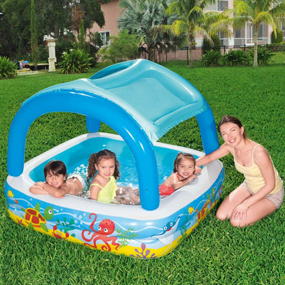 Bestway Uppblåsbar Barnpool Avtagbart Tak 140x140x114 cm +2 År Trädgård 52192 finns hos Aktivcamping