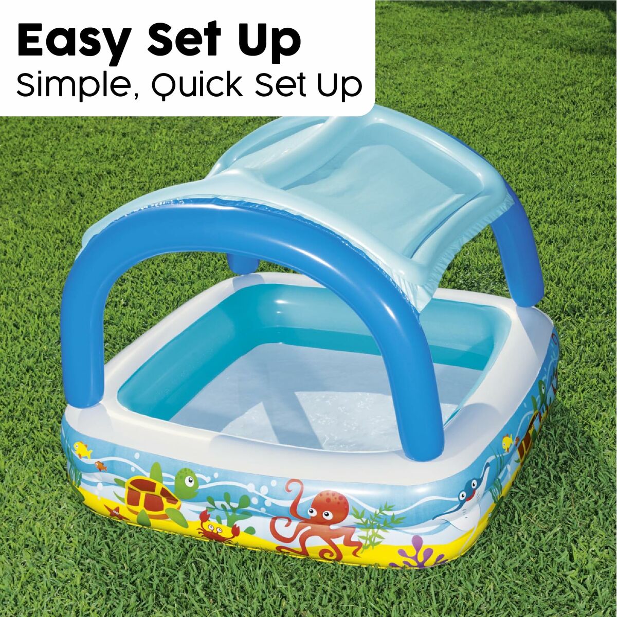Bestway Uppblåsbar Barnpool Avtagbart Tak 140x140x114 cm +2 År Trädgård 52192 finns hos Aktivcamping