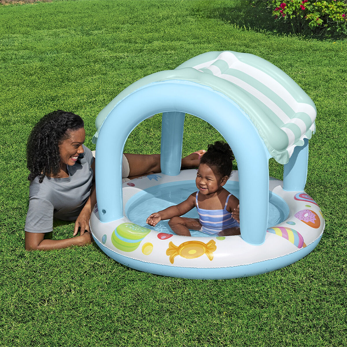 Bestway Uppblåsbar Barnpool Glasskiosk Ring 104x84 cm +2 År Trädgård 52638 finns hos Aktivcamping