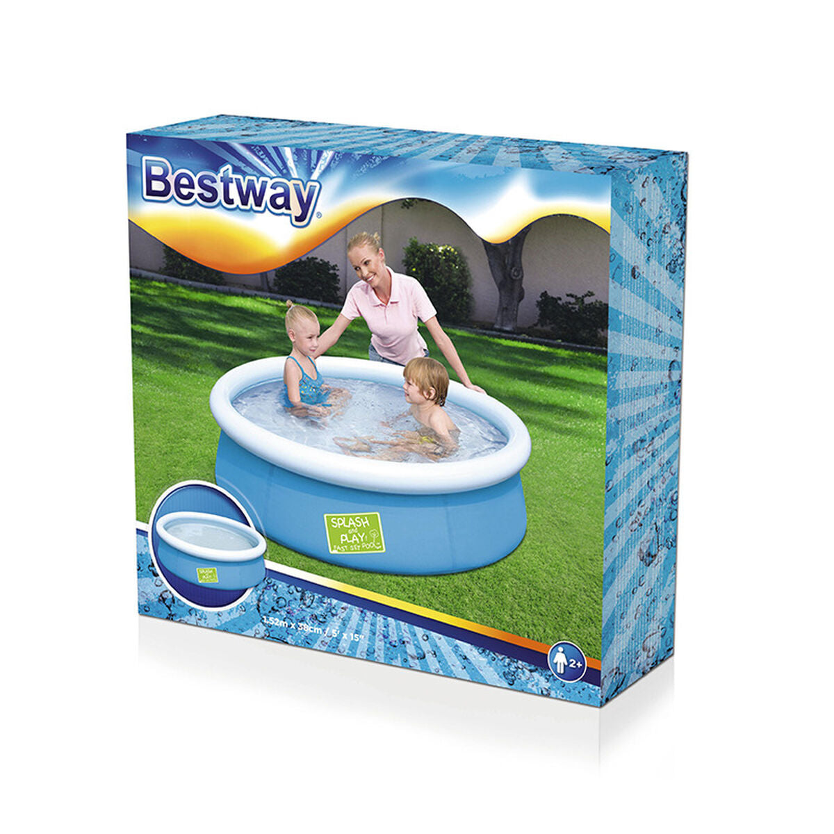 Bestway Uppblåsbar Barnpool Ring 152x38 cm +2 År Trädgård 57241 finns hos Aktivcamping