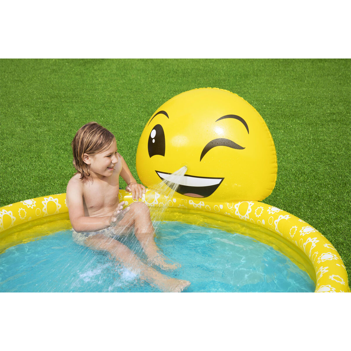 Bestway Uppblåsbar Barnpool Stråleleende 165x144x69 cm +2 År Trädgård 53081 finns hos Aktivcamping