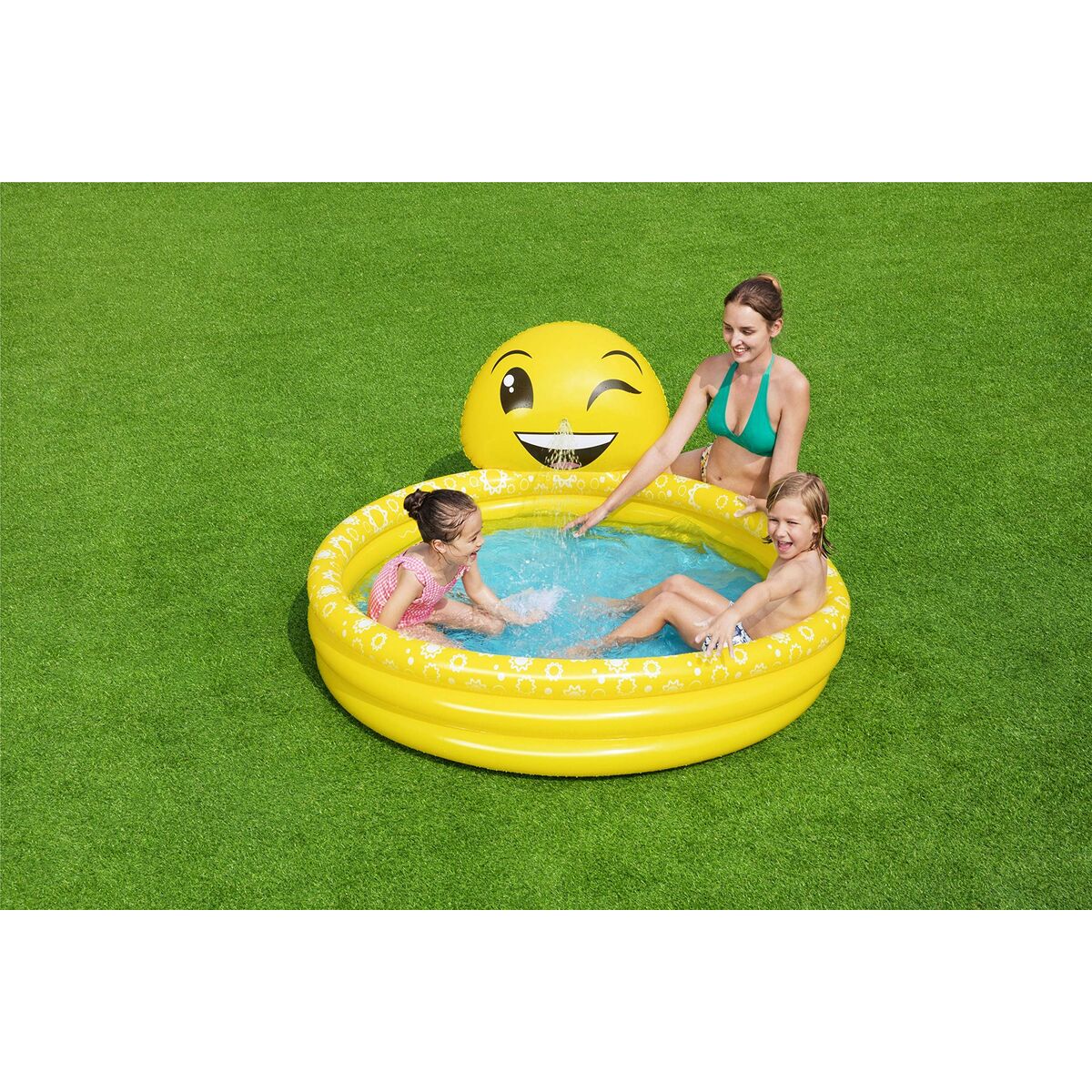 Bestway Uppblåsbar Barnpool Stråleleende 165x144x69 cm +2 År Trädgård 53081 finns hos Aktivcamping