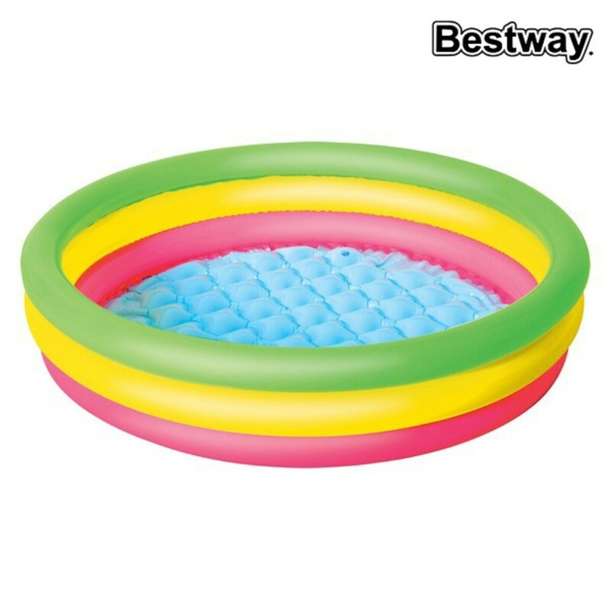 Bestway Uppblåsbar Barnpool med 3 Ringar Mjukbottnad 102x25 cm +2 År Trädgård 51104 finns hos Aktivcamping