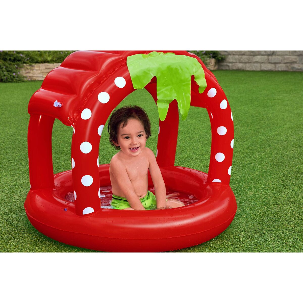 Bestway Uppblåsbar Barnpool med Tak Mjukt Golv 91x91x91 cm +2 År Trädgård 52387 finns hos Aktivcamping