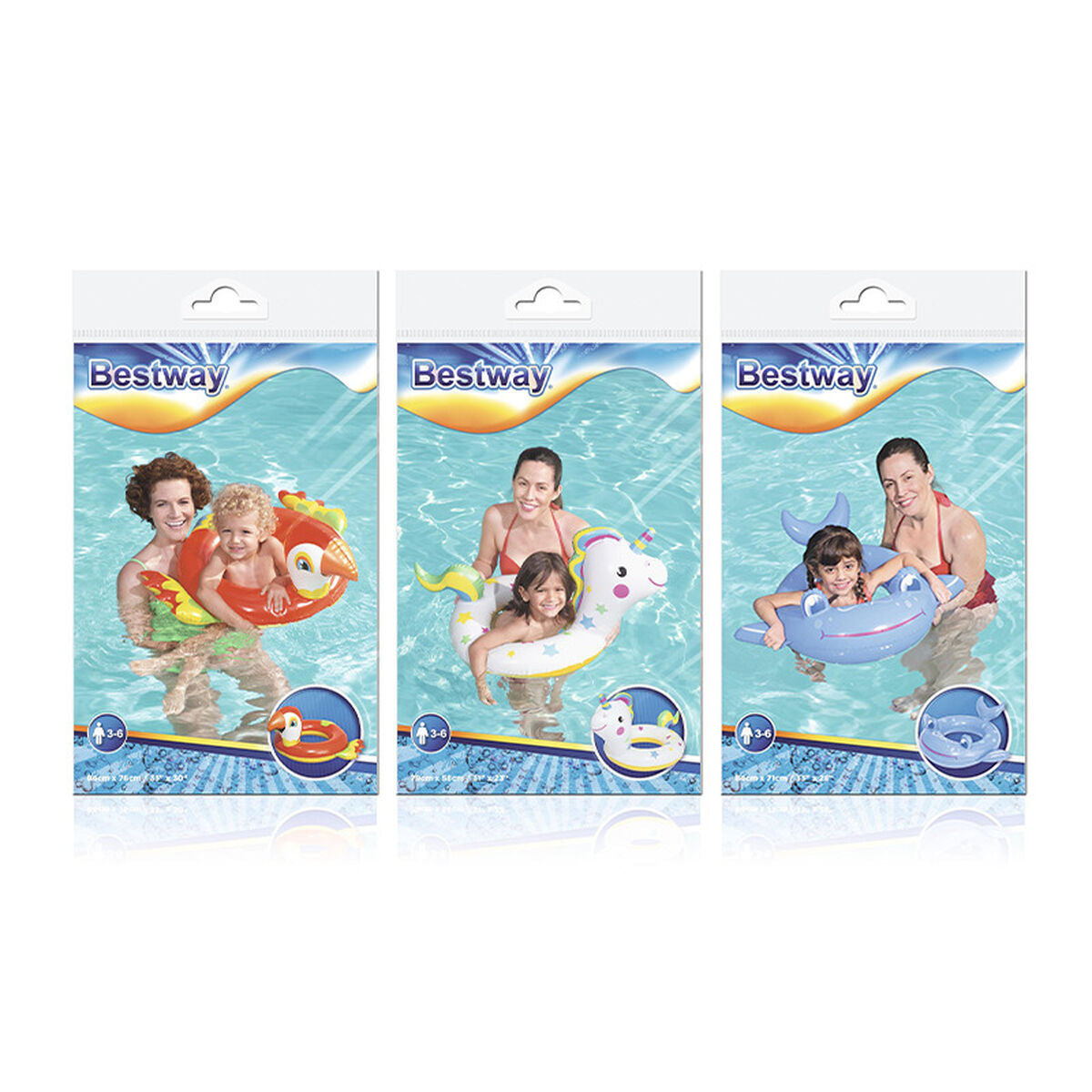 Bestway Uppblåsbar Djurflytare Olika Färger 84x71 cm +3 till 6 År Strand och Pool 36128 finns hos Aktivcamping
