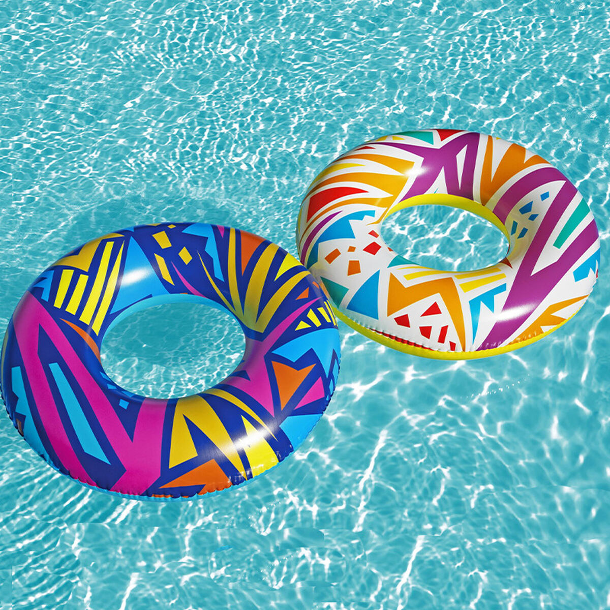 Bestway Uppblåsbar Flytare Dekorerad med Handtag Blandade Färger D107 cm +12 År Strand och Pool 36228 finns hos Aktivcamping