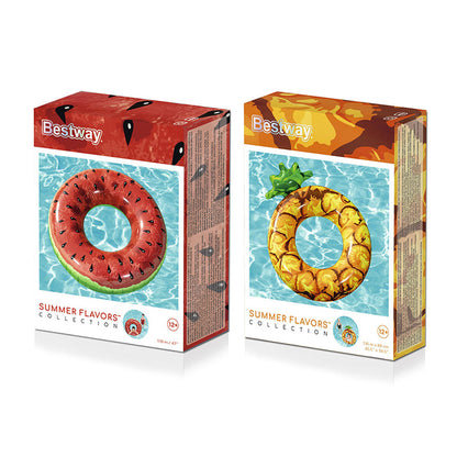 Bestway Uppblåsbar Flytring Vattenmelon och Ananas Olika Färger D116 cm +12 år Strand och Pool 36121 - finns hos Aktivcamping