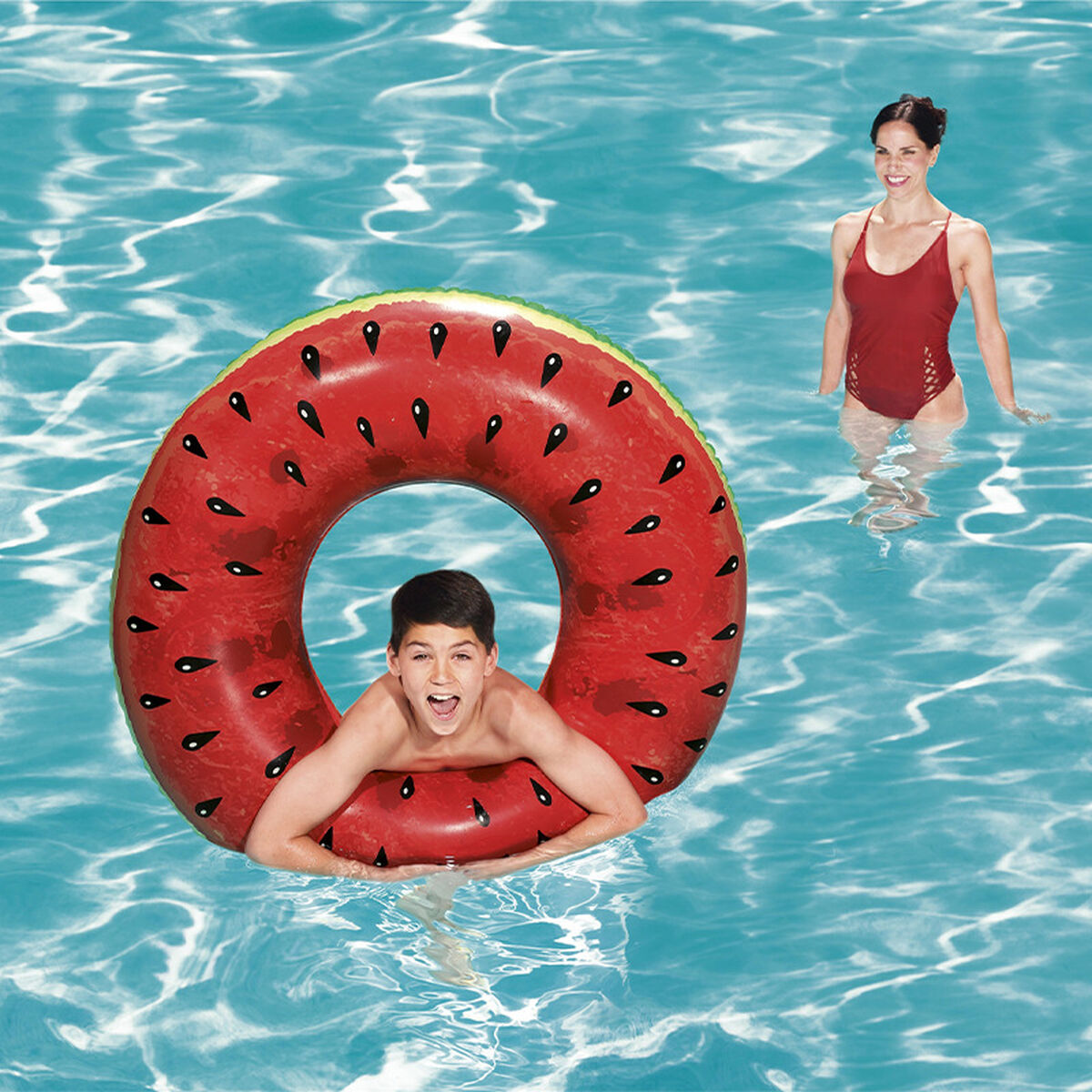 Bestway Uppblåsbar Flytring Vattenmelon och Ananas Olika Färger D116 cm +12 år Strand och Pool 36121 - finns hos Aktivcamping