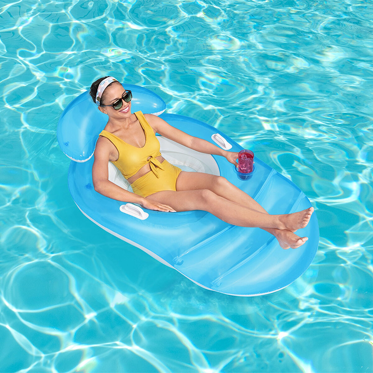 Bestway Uppblåsbar Lyx Relaxer-stol 153x102 cm Strand och Pool 43646 - finns hos Aktivcamping