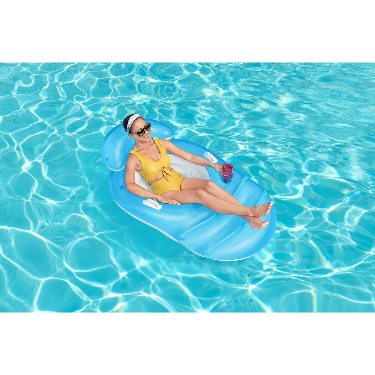 Bestway Uppblåsbar Lyx Relaxer-stol 153x102 cm Strand och Pool 43646 - finns hos Aktivcamping
