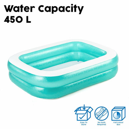 Bestway Uppblåsbar Pool 2 Kammare Rektangulär 201x150x51 cm +6 År Trädgård 54005 finns hos Aktivcamping