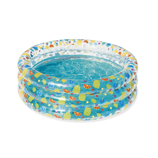 Bestway Uppblåsbar Pool 3 Ringar Transparent Tropisk 150x53 cm +6 År Trädgård 51045 finns hos Aktivcamping