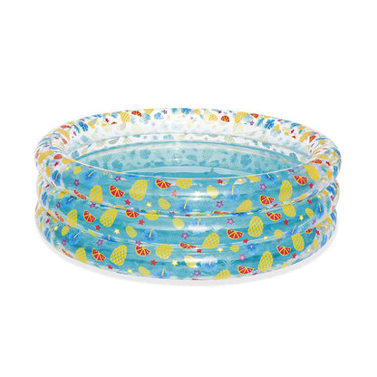 Bestway Uppblåsbar Pool 3 Ringar Transparent Tropisk 170x53 cm +6 År Trädgård 51048 finns hos Aktivcamping