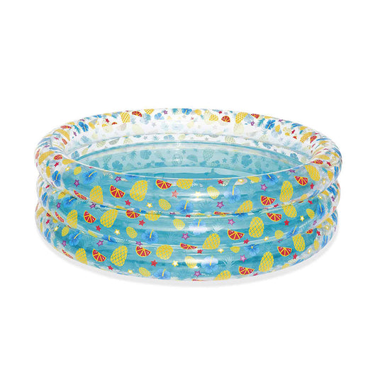 Bestway Uppblåsbar Pool 3 Ringar Transparent Tropisk 170x53 cm +6 År Trädgård 51048 finns hos Aktivcamping