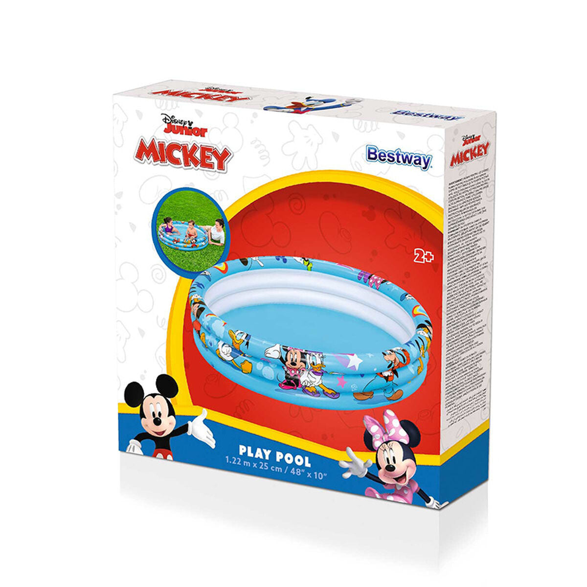 Bestway Uppblåsbar Pool Disney Mickey & Friends 122x25 cm +2 År Trädgård 91007 finns hos Aktivcamping