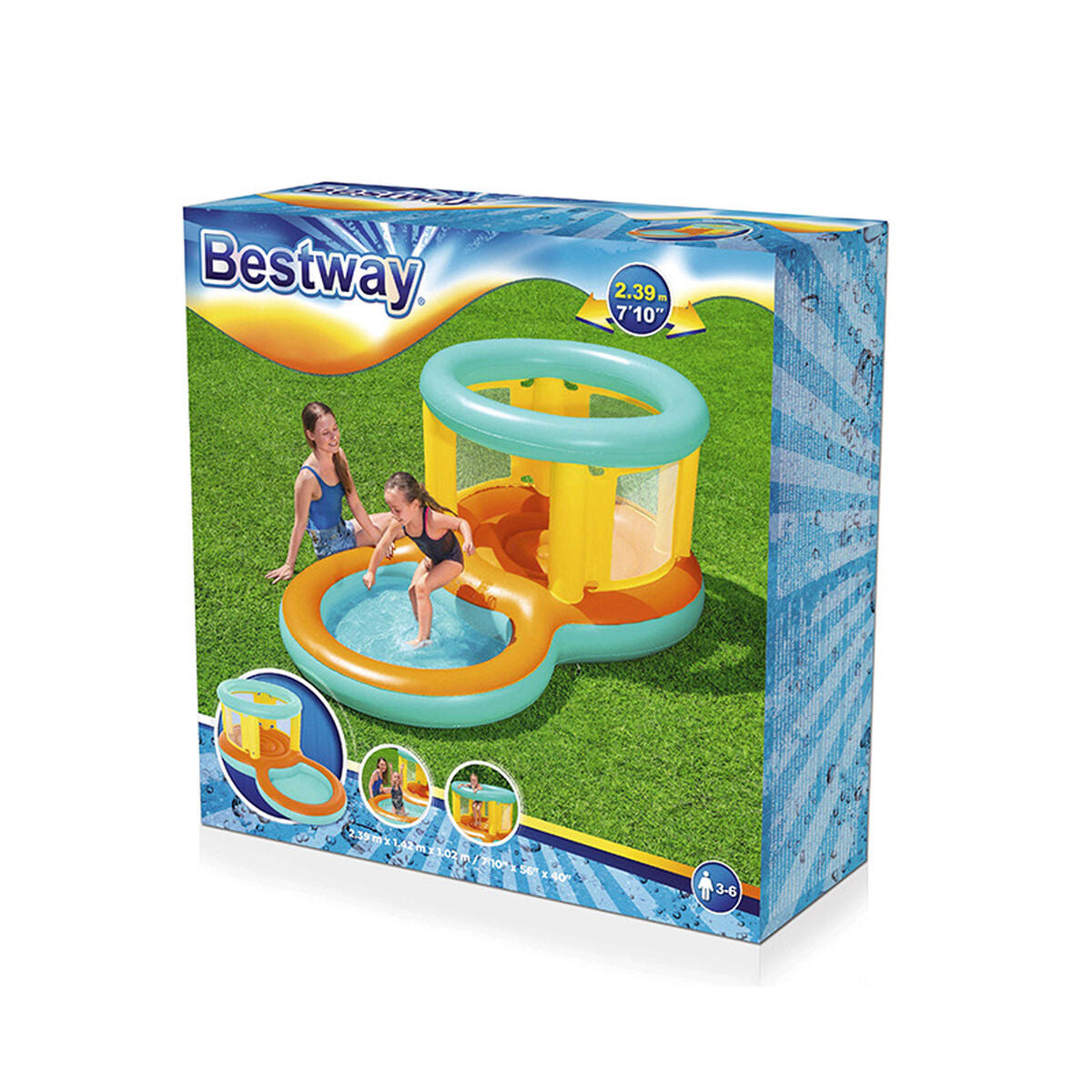 Bestway Uppblåsbar Pool Lekplats Hopper 239x142x102 cm +3 till 6 År Trädgård 52385 finns hos Aktivcamping
