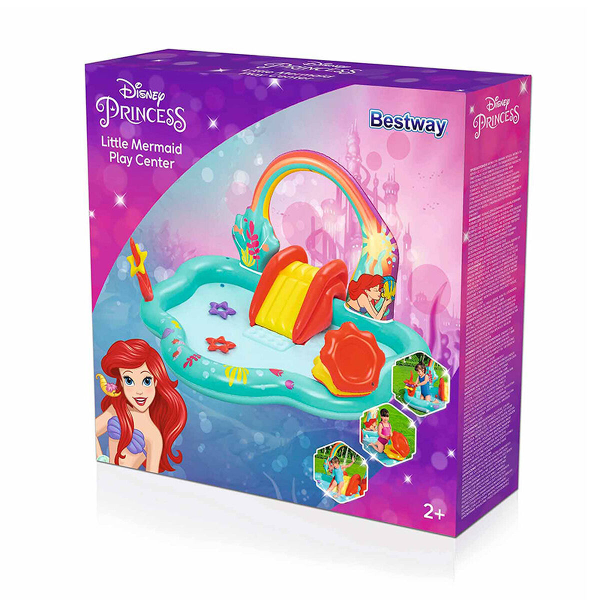 Bestway Uppblåsbar Pool Leksakspark Disney Sjöjungfrun 221x193x117cm +2 År Trädgård 91097 finns hos Aktivcamping