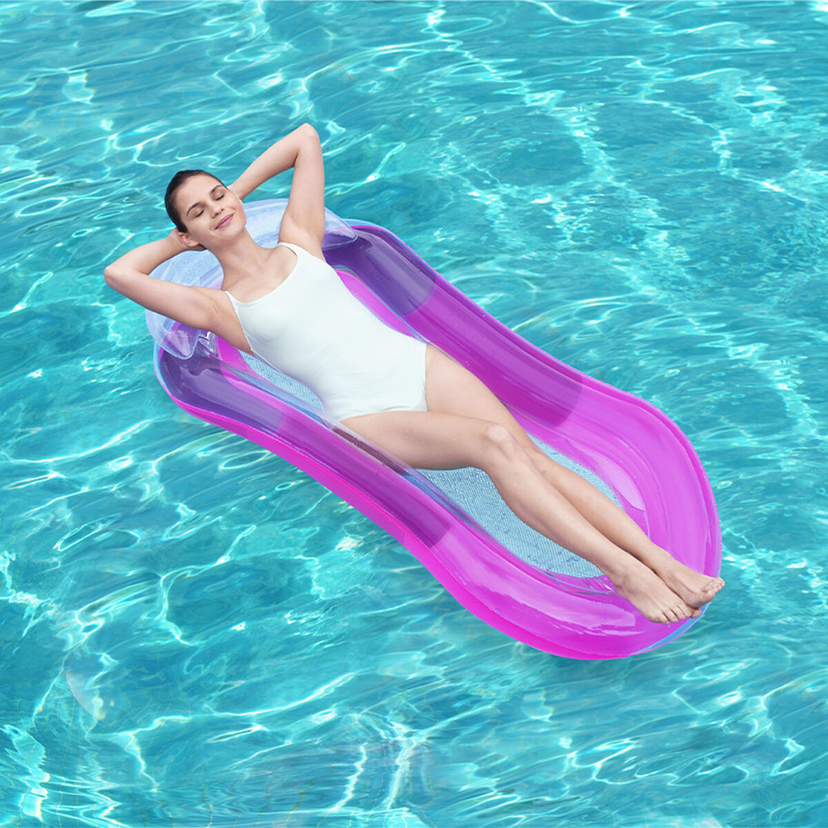 Bestway Uppblåsbar Stol Aqua Färg Blandad 160x84 cm Strand och Pool 43103 finns hos Aktivcamping