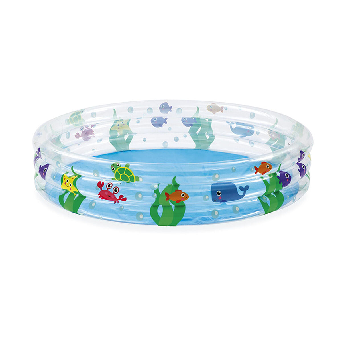 Bestway Uppblåsbar barnpool 3 ringar Transparent marinlivet 152x30 cm +2 år Trädgård 51004 finns hos Aktivcamping
