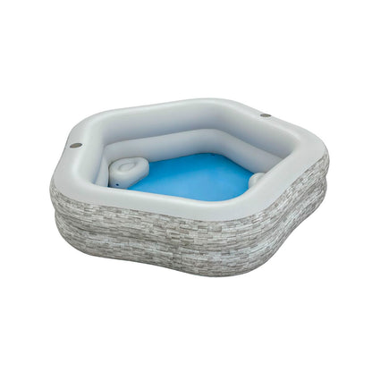 Bestway Uppblåsbar familjepool 213x206x53 cm +6 År Trädgård 54423 - finns hos Aktivcamping