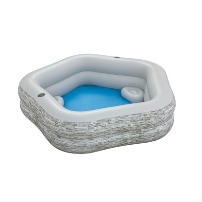 Bestway Uppblåsbar familjepool 213x206x53 cm +6 År Trädgård 54423 - finns hos Aktivcamping