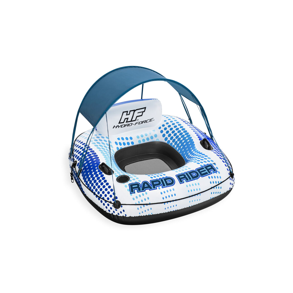 Bestway Uppblåsbara Ring med Handtag Rapid Rider med Parasoll D137 cm Strand och Pool 43725 - finns hos Aktivcamping