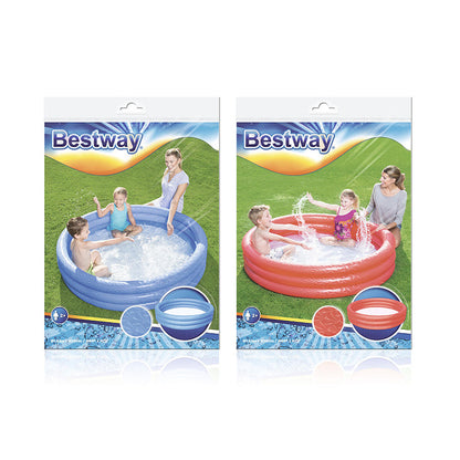 Bestway Uppblåsbart Barnpool 3 Ringar Eco Blandade Färger 152x30cm +2 År Trädgård 51026 finns hos Aktivcamping