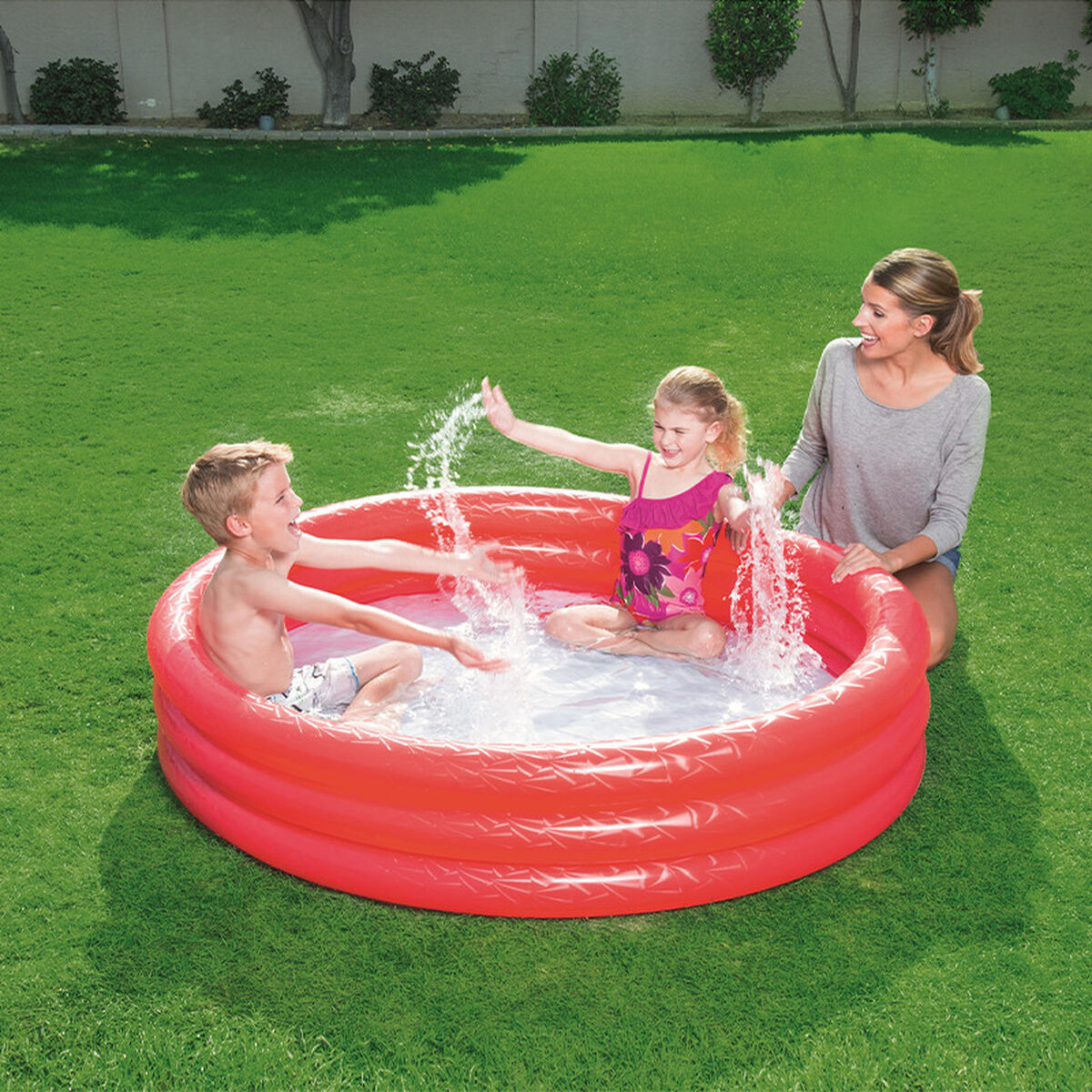 Bestway Uppblåsbart Barnpool 3 Ringar Eco Blandade Färger 152x30cm +2 År Trädgård 51026 finns hos Aktivcamping