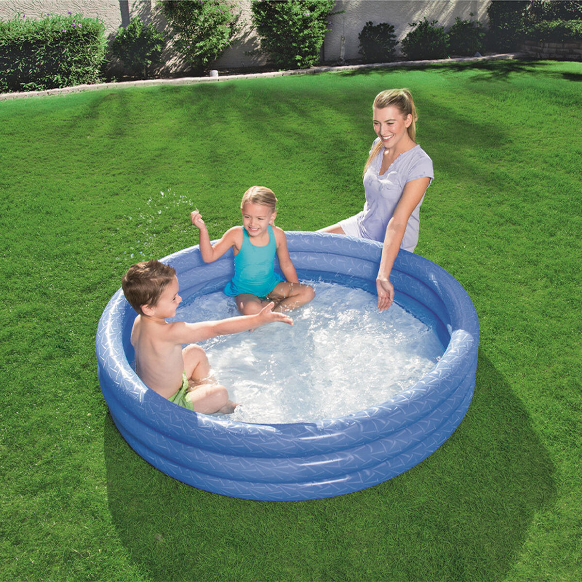 Bestway Uppblåsbart Barnpool 3 Ringar Eco Blandade Färger 152x30cm +2 År Trädgård 51026 finns hos Aktivcamping