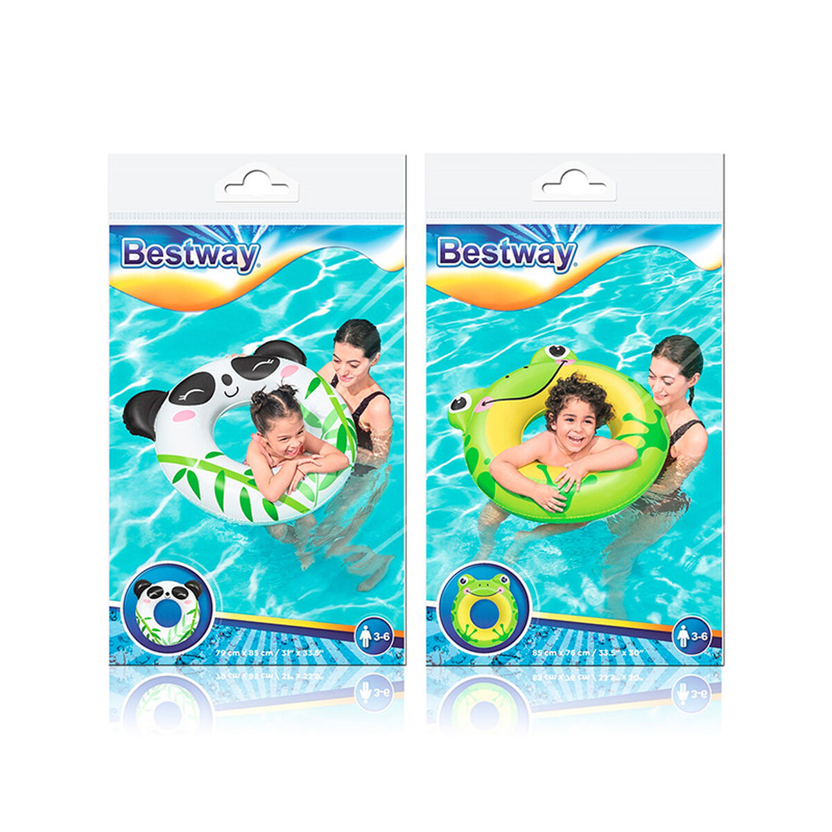 Bestway Uppblåsbart Djurflotte Färgsorterat 79x85/85x76 cm +3 till 6 år Strand & Pool 36351 - finns hos Aktivcamping