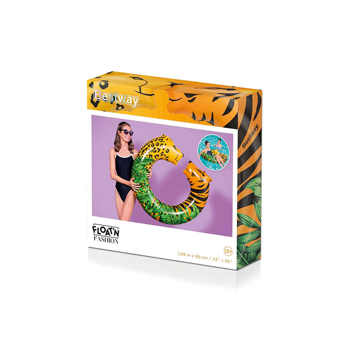 Bestway Uppblåsbart Flottör Djungel 109x89 cm +12 år Strand och Pool 36360 finns hos Aktivcamping