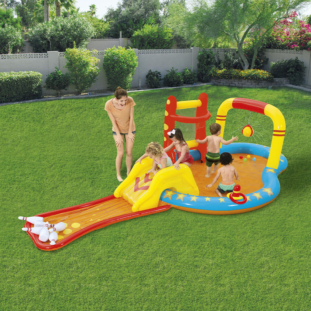 Bestway Uppblåsbart Spel Pool Bowling 435x213x117 cm +2 År Trädgård 53068 finns hos Aktivcamping