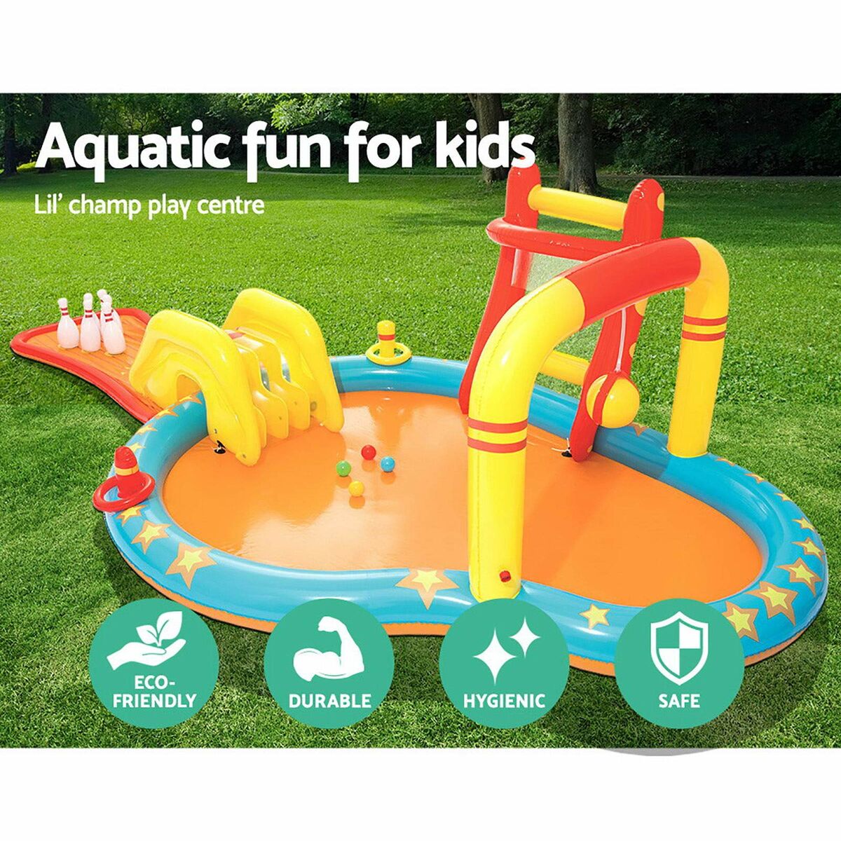 Bestway Uppblåsbart Spel Pool Bowling 435x213x117 cm +2 År Trädgård 53068 finns hos Aktivcamping