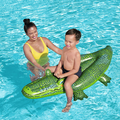Bestway uppblåsbar krokodilfigur med handtag 152x71 cm +3 år strand och pool 41477 finns hos Aktivcamping