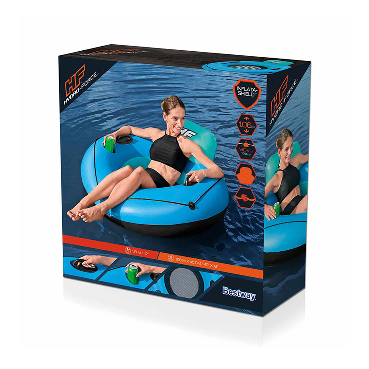 Bestway uppblåsbart hjul med handtag Hidro-Force D119 cm strand och pool 43108 finns hos Aktivcamping