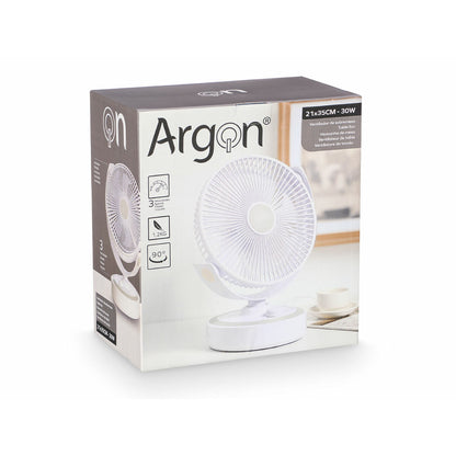 Bordsfläkt Argon HJ-180-10 Vit 30 W 21 x 28 x 32,5 cm finns hos Aktivcamping