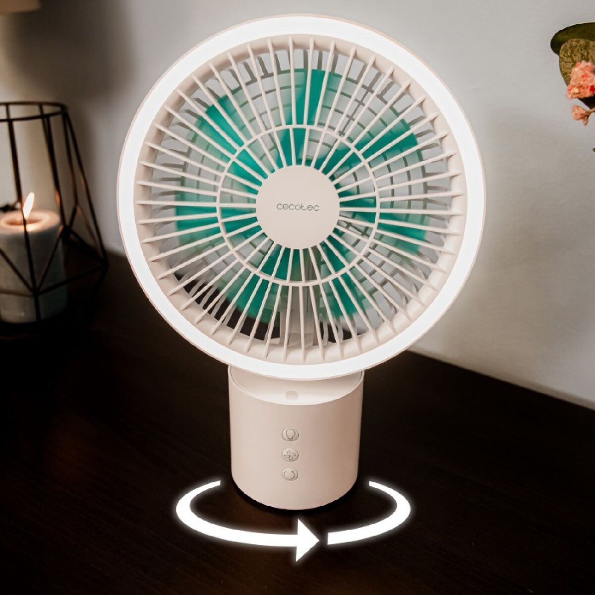 Bordsfläkt Cecotec EnergySilence 8000 10 W Vit Laddningsbar finns hos Aktivcamping