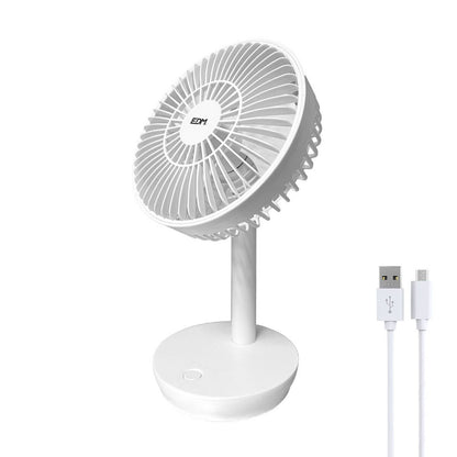 Bordsfläkt EDM 33501 Vit 5 W 4 W 16,5 x 18,5 cm 17 x 13 x 26 cm Laddningsbar USB finns hos Aktivcamping